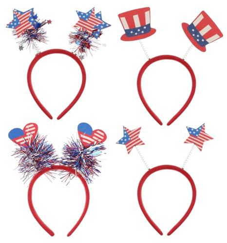 Warmhm 4stücke Teiliges Independence Day Party Haarreifen Kreative Kopfbedeckung Für Unabhängigkeitstag Dekorative Haarschmuck Für Unvergessliche Feiern