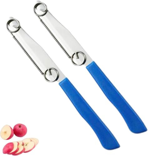 Confezione Da 2 Coltelli A Taglio Rapido, Coltello Da Frutta Multifunzione 3 In 1 Con Molla Regolabile, Coltello Per Sbucciare La Frutta, Tagliaverdure Facile Da Pulire Per Cetrioli, Carote, Patate