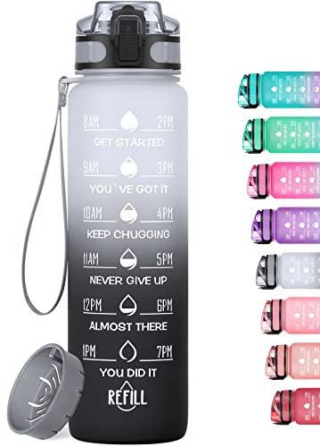 HydroPal Trinkflasche 1l,Trinkflasche mit Strohhal, BPA-Frei, Wasserflasche für Uni, Sport, Fitnessstudio, Büro, Fitness, Fahrrad, Outdoor und Laufen aus Tritan - Leicht, Stoßfest, Wiederverwendbar