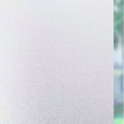Pellicola Oscurante Vetri Finestre 80 x 100 cm Oscurante Anti UV Elettrostatica Pellicola Privacy Finestre Autoadesive Statica per Ufficio,Soggiorni, bianco opaco