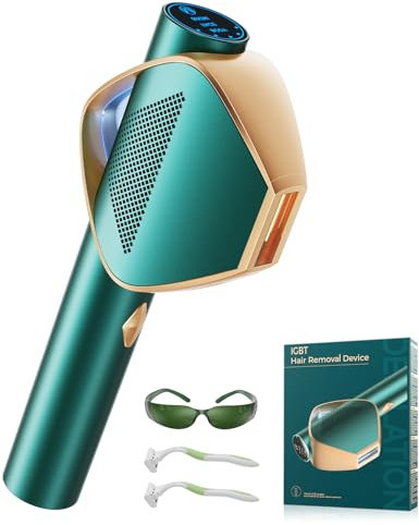 21J Epilatore Luce Pulsata, Tecnologia flash IGBT de 0,8s, Flash Infinito, 3 modalità energetiche, 600NM epilatore laser per Donne, viso, corpo, bikini, Ascelle