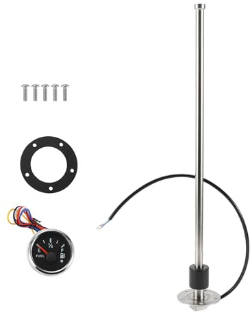 INFINAUTO 450mm Fuel Sending Unit and Gauge Kit 17.7 for Boat Car Vehicle | Fuel Sending Unit and Gauge Kit, for Fuel Tank Sending Unit Fuel Level Sending Unit Gas Water Tank Sender