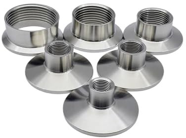 1/4 3/8 1/2 3/4 1 1-1/4 1-1/2 SS304 Stainless Steel BSPT Female Thread 1.5 2 Tri Clamp Adapter Pipe Fitting Connector(1/2)