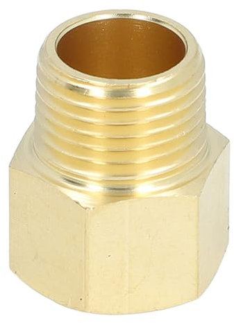 1 2in Male to Female Pipe Fitting Adapter, Brass Nipple Extension Connector 3 4in ID X 3 4in OD, 1.57 Inch Length, 40mm, Pack of 10, for Shower Head, Tub Spout, Outlets, Plumbing