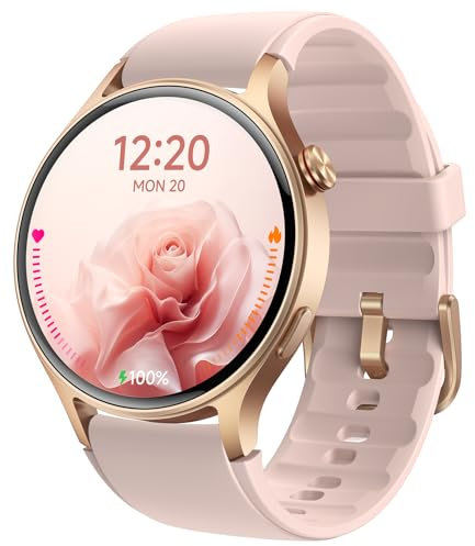 aeac Smart Watch for Women, 1.32'' AMOLED Ultra-Clear Screen Activity Trackers with Heart Rate/Sleep/SpO2 Monitor, Smartwatch for iPhone/Samsung/Android, 110+ Sport Modes 3ATM Waterproof Fitness Watch