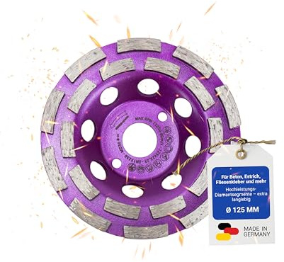Karl Dahm® Diamantschleiftopf Universal Pink Power Ø 125 mm – Perfektes Schleifen für Beton, Estrich, Fliesenkleber & mehr – Langlebig, Präzise, für Profis – Art.-Nr. 50562