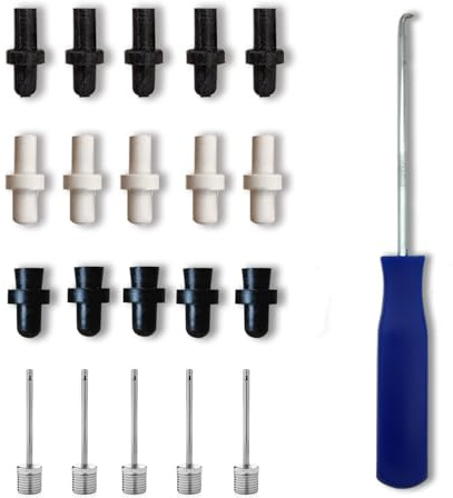 MINDCOLLISION Sport Ball Aufblasventil Düse Ersatz Kit Pumpe Nadeln Luft Aufblasnadel für Basketball Fußball Fußball Volleyball Rugby Matchball Reparatur von Lecks