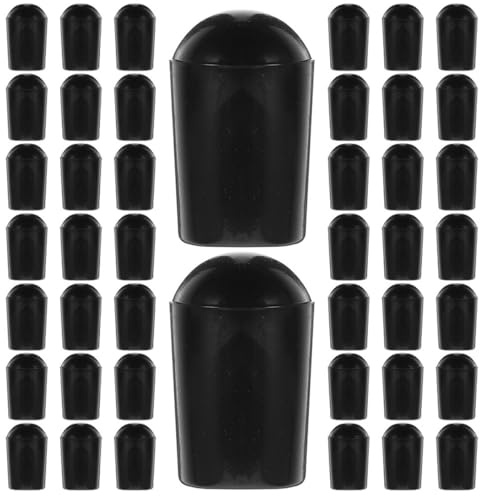 WHAMVOX Tappi Copri Punte per Ganci in Plastica Neri 5mm, Copertura Protettiva per Grucce e Fili Metallici, Accessori per Appendiabiti Design Arrotondato, Set da 200 Pezzi per Uso