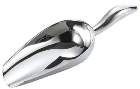 HEALEEP Pelle à Glaçons en Acier Inoxydable Épais 1 Pièce, Pelle à Farine et Grains Alimentaire, Ustensile Cuisine Inox Robuste, pour Bar, Fête et Usage Domestique
