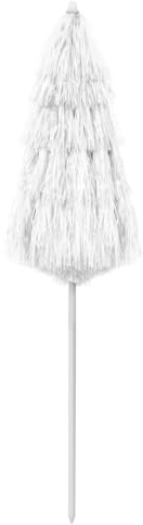 ZQQLVOO Ombrellone da spiaggia, 240 cm, bianco, inclinabile, bianco, 215 x cm
