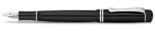 Kaweco DIA2 Füllhalter Chrom I Exklusiver Acryl Füllfederhalter für Tintenpatronen inklusive edler Geschenk Metallbox I Luxus Nostalgischer Füller 16 cm I Federbreite: F (Fein)