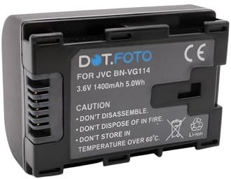 Dot.Foto BN-VG114 Premium 3.6v / 1400mAh Batería Recargable para JVC GZ-EX215, GZ-EX245, GZ-EX250, GZ-EX255, GZ-EX275, GZ-EX315, GZ-EX515, GZ-GX1