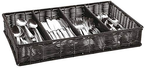 Besteckbehälter Tavola Table Polyrattan schwarz
