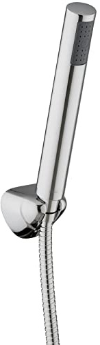 PaulGurkes Handbrause mit Schlauch und Halter Set Brausegarnitur Rund Stabbrause Duschkopf 150cm Brauseschlauch Wandhalter Brausehalter