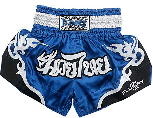 FLUORY Muay Thai-shorts, slitstarka boxningsshorts, kläder för MMA och kampsport, brottarshorts, träningskläder för män, kvinnor och barn