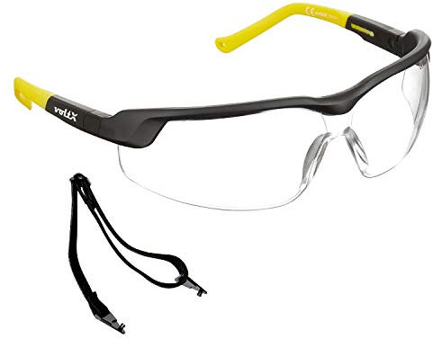 voltX GT ADJUSTABLE (2020 model) Safety Glasses (Clear Lens), UKCA & CE EN166FT Certified, Anti fog coated, UV400 Lens, Scratch resistant, Tilt and length adjustable earstems.
