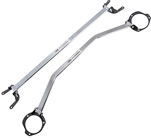 Megan Racing Front & Rear Upper Aluminum Polish Race Spec Strut Bar (MR-SB-SI08FU1P) (MR-SB-SI08RU1P)