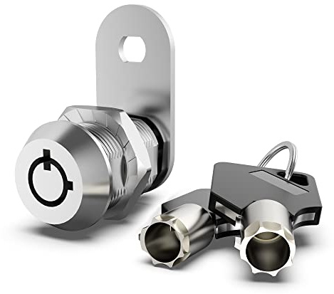 1 Pack Cabinet Locks with Keys, 5/8 Cam Locks Keyed Alike, RV Storage Lock for RV Compartment Door Mailbox Toolbox Locks Replacement Set, Chrome