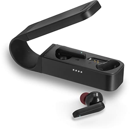 Hama Bluetooth Kopfhörer Spirit Pocket (In Ear Kopfhörer mit Mikrofon, True Wireless Earbuds mit Ladestation, besonders leicht, Laufzeit 30h, kabellose Kopfhörer mit Sprachsteuerung) schwarz