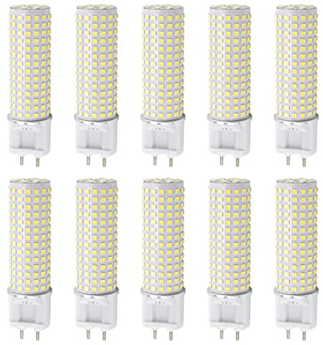 TPMAFF Bombillas LED G12, G12 Bi-Pin Base Corn Light Bulb, 10 Watt 1500LM, 15 Watt 2200LM, 20 Watt 3000LM, 3000K 4000K 6000K No Regulable AC 85V~265V (Paquete de 10)