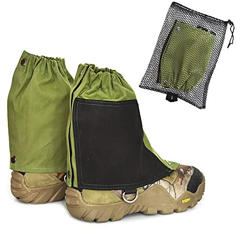 AOTUMUT Hiking Short Canvas Snow Cover,Ankle Gaiters for Trip, Waterproof Boot Snake Legging Gaiters Warmer Outdoor Camping Trekking Climbing Hunting