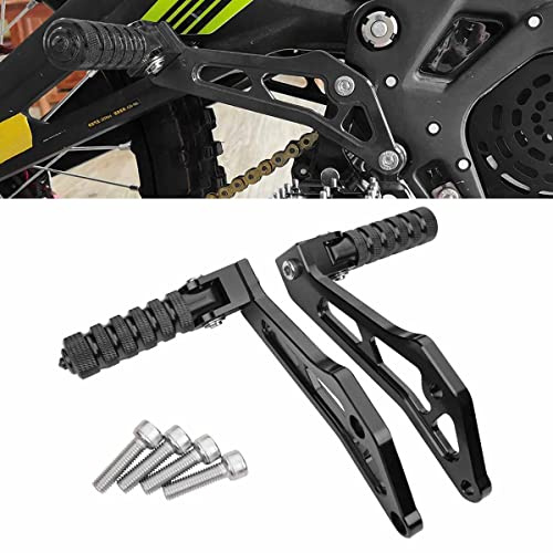 CTDOESO 2 Stück hintere Fußrasten Pedalhalterung Aluminiumlegierung rutschfeste Beifahrer-Fußrasten Pedal & Halterung für Sur-Ron Light Bee X für Segway X160 X260 (Schwarz)