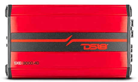 DS18 SXE-3000.4D/RD Car Amplifier Stereo Full-Range Class D 4-Channel 200x4 RMS @4 OHM 3000 Watts - Powerful and Compact Amp for Speakers in Car Audio System