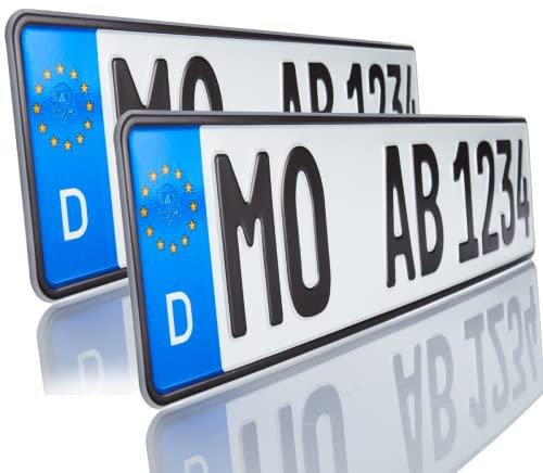 KFZ-Kennzeichen für Ihr Auto | 520x110 mm | Amtliches Euro-Kennzeichen | Nummernschild mit individueller Prägung | Made in Germany von Sparschild