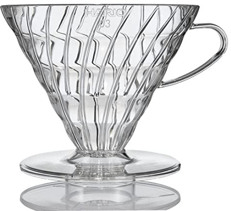 Hario V60 Kunststoff-Kaffeetropfer, Größe 03, transparent