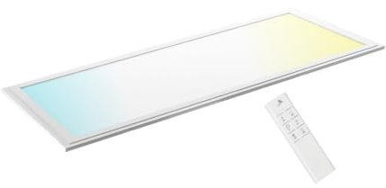 ENOVALITE LED Panel 120x30 cm dimmbar mit Fernbedienung - Farbtemperatur einstellbar 3000K 4000K 6000K - 36W 3600lm - flache LED Lampe Paneele für Rasterdecke inkl. 230V Netzteil - 1200x300x0,9mm