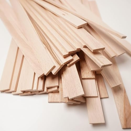 500x Holzleisten Farbrührer, 260x16x3mm, hochwertiges Buchenholz, Rührstab Holzlatten Holzleiste Bastelholz Spatel Holz Latten Leisten, für Basteln Farben Modellbau und mehr, Holzspatel Lamellen