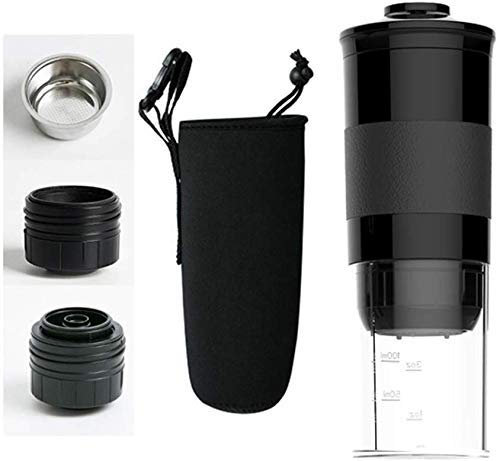 HWSY Cafetera portátil, máquina de café expreso manual compatible con café molido Nestlé Cápsula Minipresso para el hogar, oficina, viajes, camping al aire libre Interesting