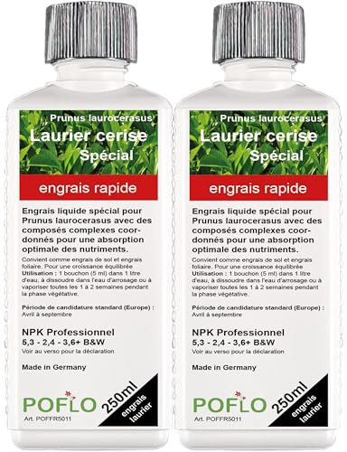 Engrais pour laurier-cerise, laurier Prunus laurocerasus 500ml