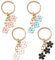 NYGGTYK Lot de 4 porte-clés en fleurs de cerisier, porte-clés pour femme, pendentif en fleur de cerisier, pendentif de décoration de sac à main, accessoires de pendentif floral, cadeaux pour filles,
