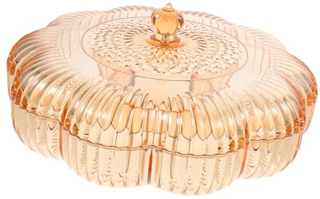 OUNONA Light Luxury Candy Box Divided Snack Tray Fruit Plate Home Modern Living Table Dried Fruit Dish