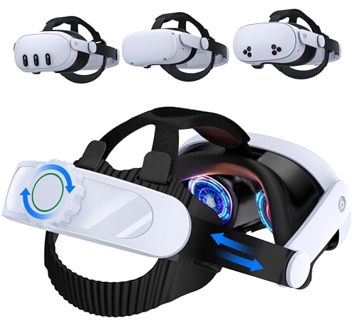 HELLCOOL Head Strap for Meta Quest 3S/Quest 3/Quest 2,Adjustable Elite Strap Replacement Intended for Quest 3 Head Strap,VR Headset Support Comfort Reduce Pressure Extend Playtime