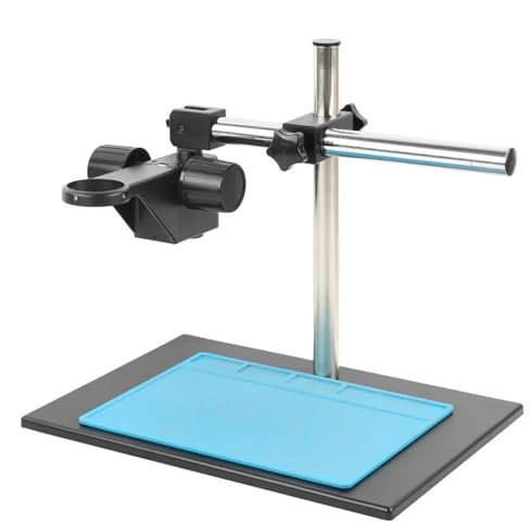Microscope 50mm Focusing Zoom Monocular Video Microscope Multi Axis Adjustable Boom Table Working Stand Holder Support(B)
