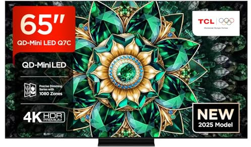 TCL 65Q7C 65 QD-Mini LED, 4K HDR Premium 2600, Smart TV with Google TV (Dolby Vision IQ & Atmos, CrystGlow HVA Panel, Motion Clarity Pro 144Hz, Game Master) [Energy Class F]
