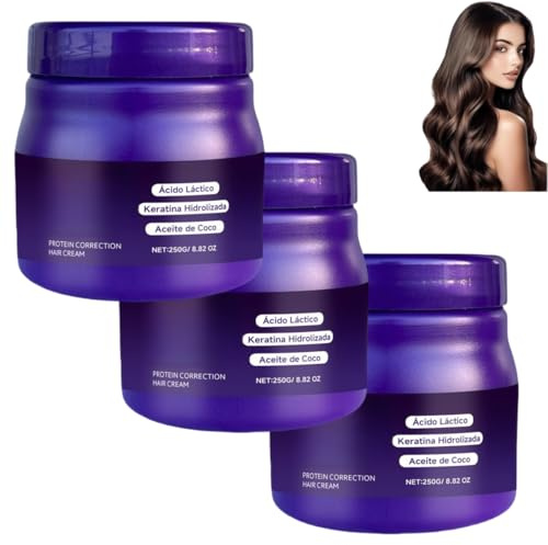 Keratin-Haarglättungscreme, Haarglättungscreme, natürlich seidig, Schluss mit Frizz, lang anhaltendes Styling