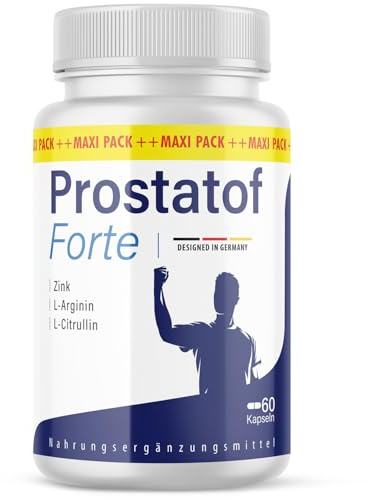Prostatof Forte Kapseln - mit L-Arginin, L-Citrullin und Maca - Kraft für den aktiven Mann - 60 Kapseln