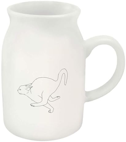 Azeeda 300ml 'Running Scared Cat' Ceramic Milk Jug (MJ00019550)