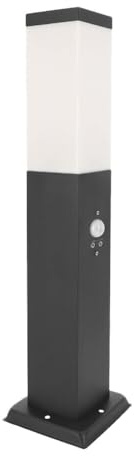LED Universum - LED Wegeleuchte FREDDY 50cm Anthrazit mit Bewegungsmelder Außenleuchte Stehleuchte Sockelleuchte Pollerleuchte für Garten, Einfahrten und Wege IP44 E27 Fassung