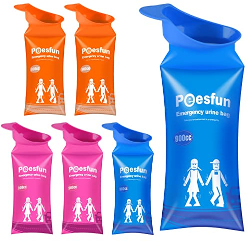 SANPUK Disposable Urinal Bags with the large open,900ml Portable Toilet Pee Bags,Emergency Vomit Bag for Men,Women,Pregnant,Patient,Kids,Camping Travel and Traffic