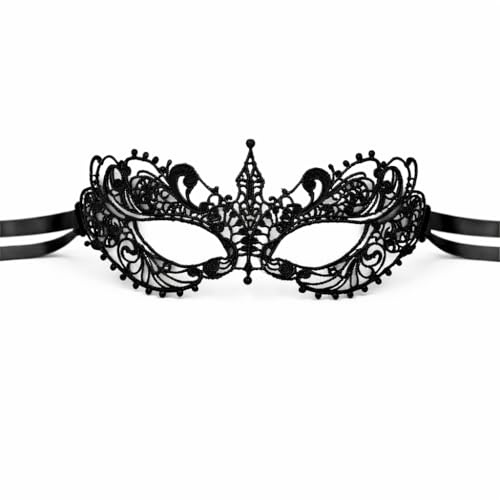 TK Gruppe Timo Klingler Augenmaske - Gothic & Venezianisch - Spitze Maske für Halloween - Damen Maskenball Spitzenmaske