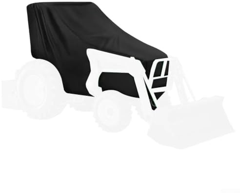 Yuanpgky Cubierta impermeable para tractor 420D, 79 x 128 x 259 cm, protección resistente al polvo con bolsa de almacenamiento para cortacésped y tractores de jardín