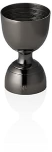 6x Jigger Rim Bell Nocturn 3/6 cl, Ø 5 cm, Höhe 8 cm, gun metal, Chromnickelstahl 18/10