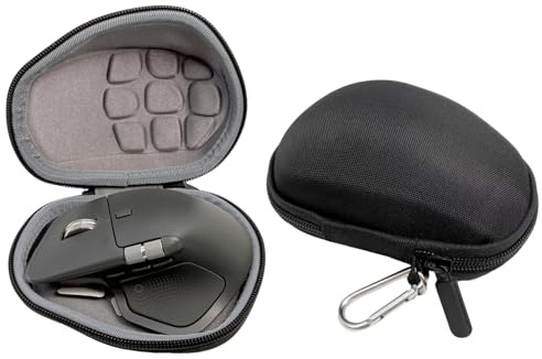 Funda de transporte para Logitech MX Master 4/3S, bolsa de almacenamiento inalámbrica para ratón, organizador de viaje, funda protectora dura con mosquetón