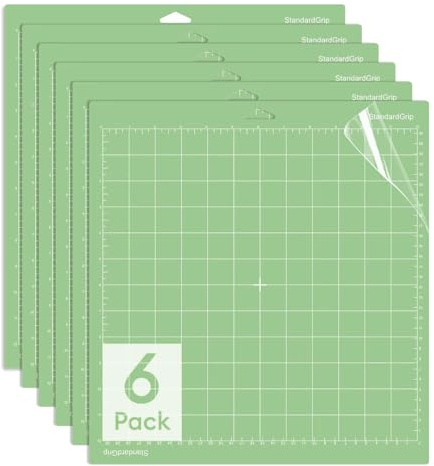 Tappetino da taglio 30,5 x 30,5 cm, adesione media, compatibile con macchine Cricut Maker 3/Explore 3/Silhouette Cameo 4, tappetino da taglio verde (confezione da 6 pezzi)