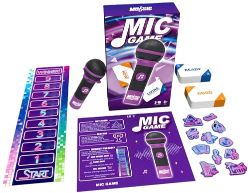 FeiatPogra Karaoke Party Game for Ages 8+ | Fun Family Games & Adult Party Games with 130 Cards | Hilarious Singing Challenge for Game Nights