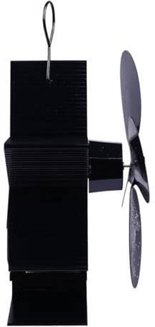 NUOBESTY Ventilatore per Riscaldamento a Legna Alimentato a Calore Silenzioso Design Natalizio Ventilatore ad Aria Calda Ecologico per Bruciatori a Pellet Gas ed Elettrici Supporto in